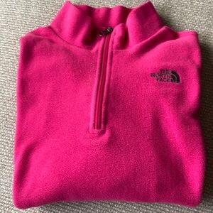 Girls pink north face fleece.